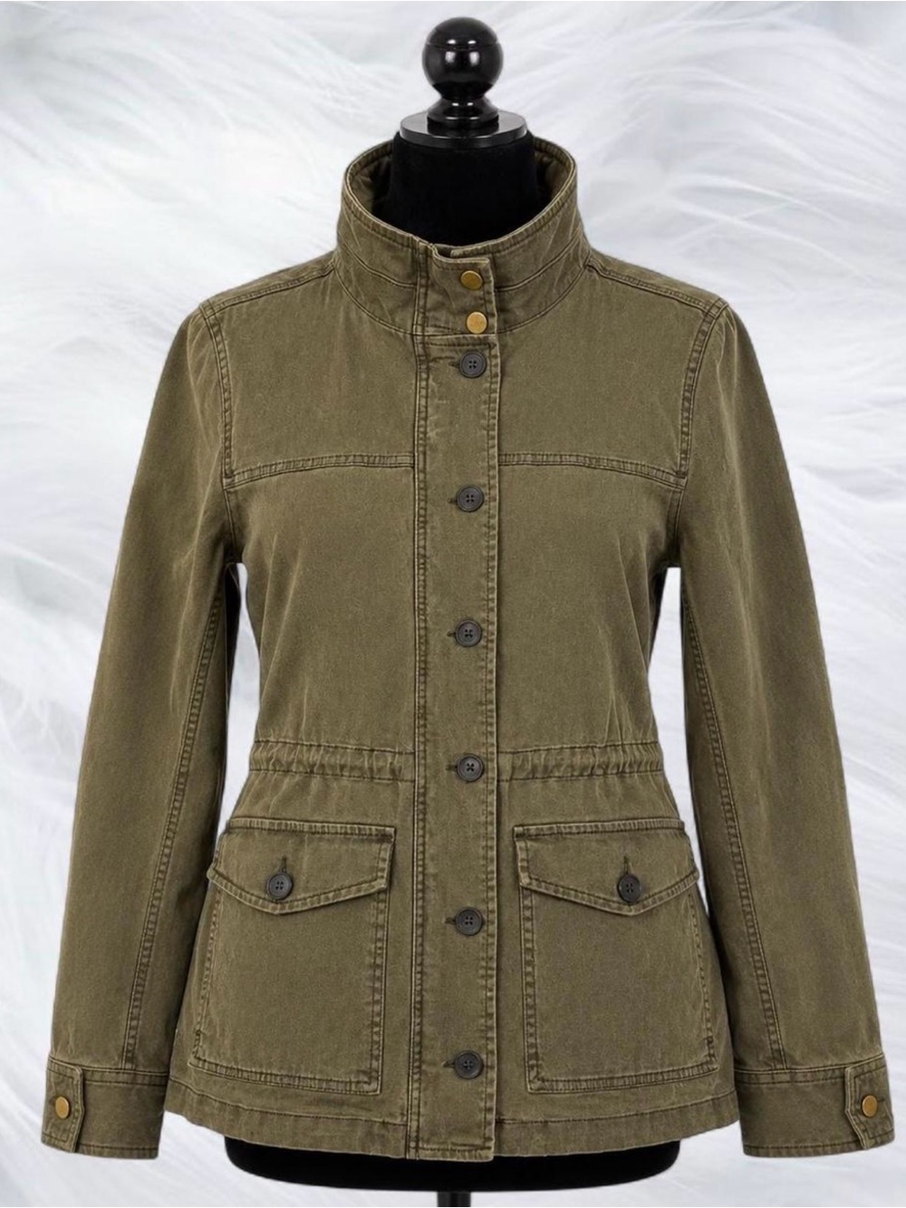 Lucky Brand Olive Green Utility Military Field Jacket Women’s Large